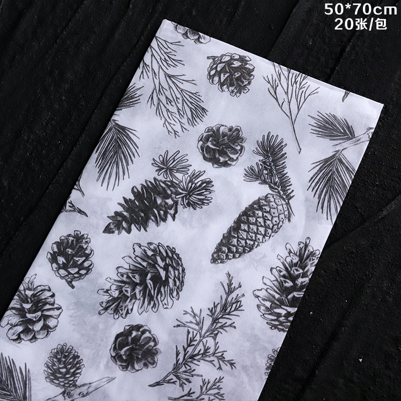 Navidad de siete colores cordier forrado Sydney papel de embalaje de flores de papel de embalaje de navidad forrado florista material de flor