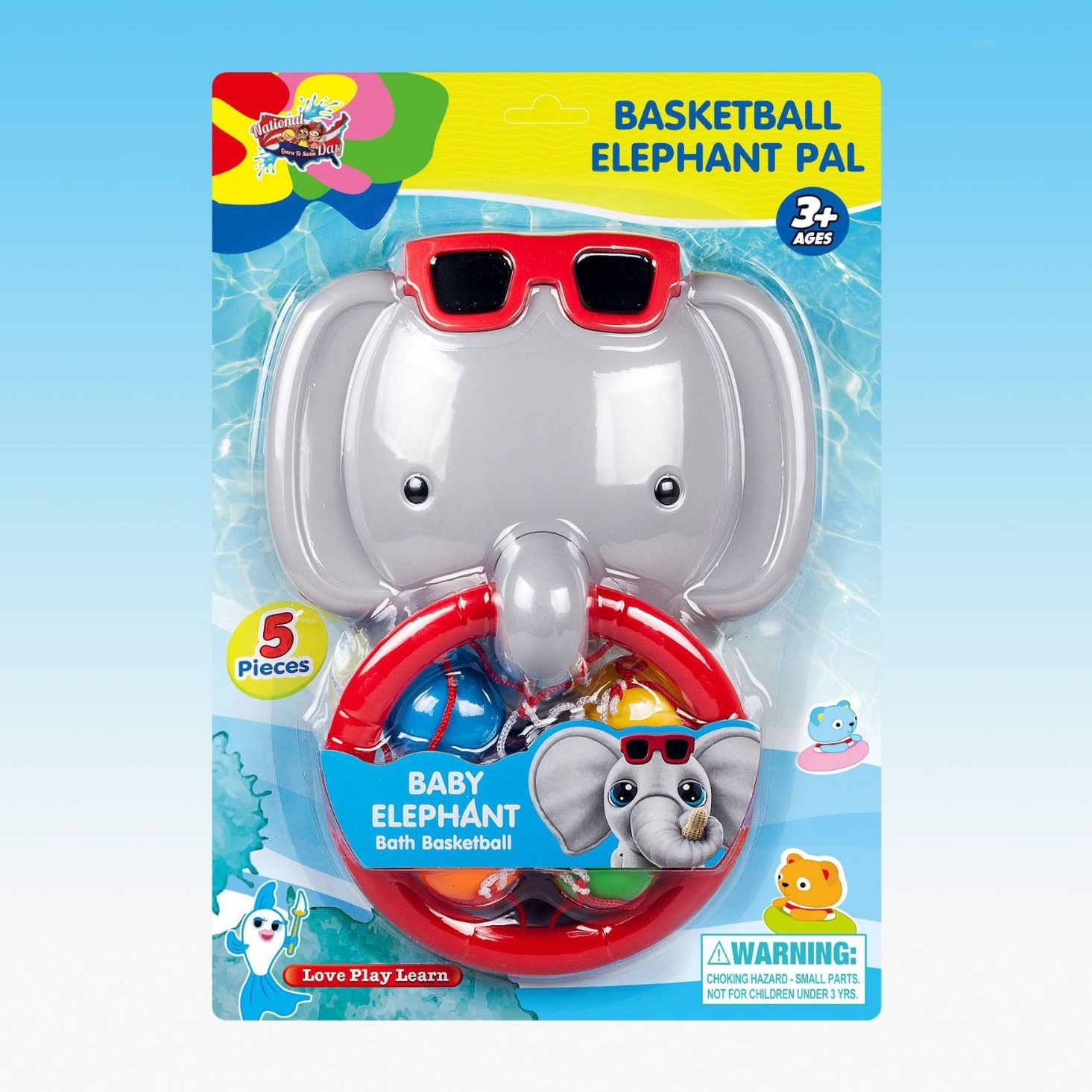 Elefante de venta transfronteriza juego de polo acuático juego de juguetes para niños juego de agua mini dibujos animados juego de pesca juguetes de baño