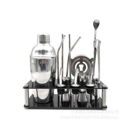 調酒器套裝 調酒杯 不鏽鋼調酒器酒吧用具雞尾酒套裝 12件套套裝