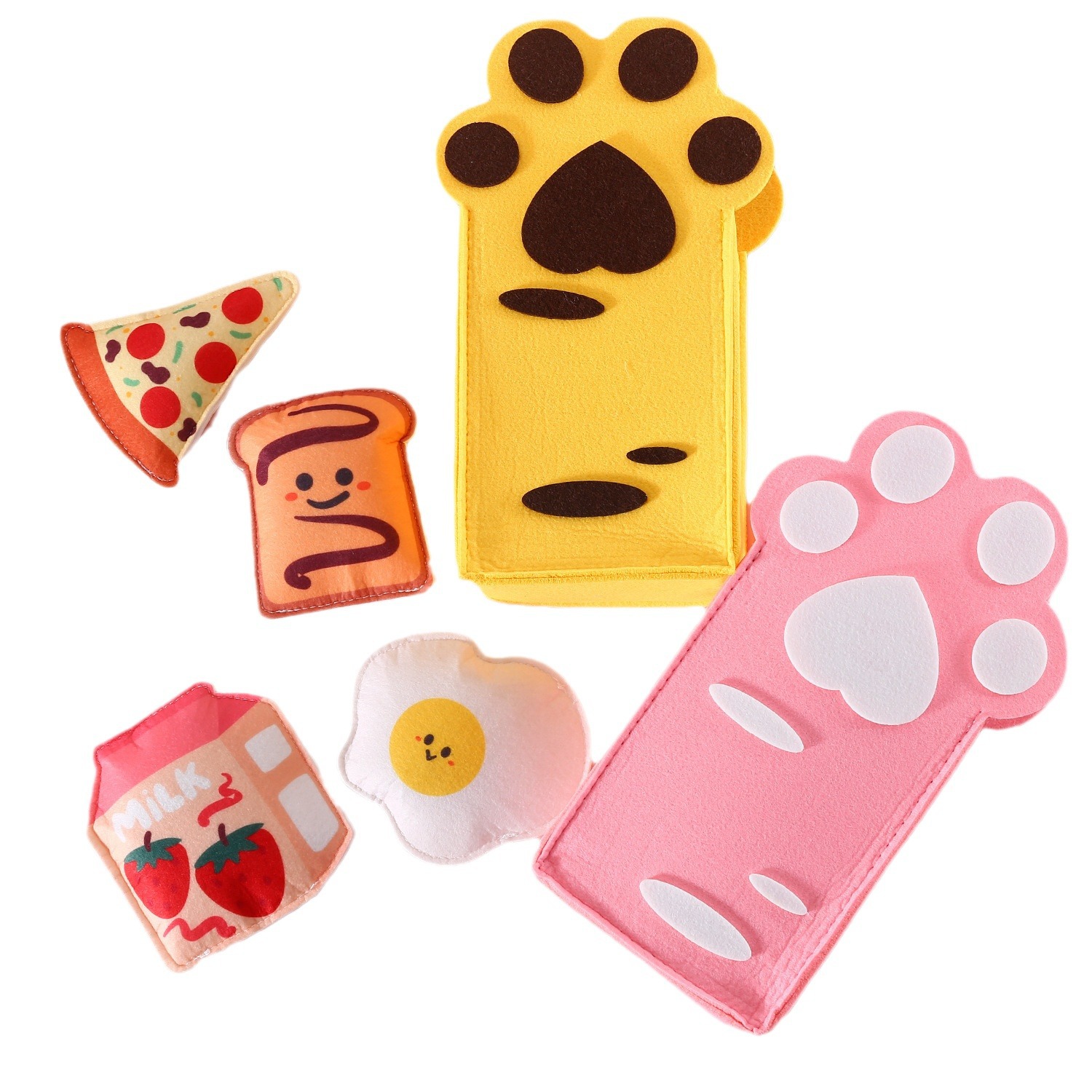 Gato gato queso de hierba juguetes sonidos fieltro bolsillos huevos gatos garras de gato palo de exhibición conjunto de bolsa de regalo para mascotas