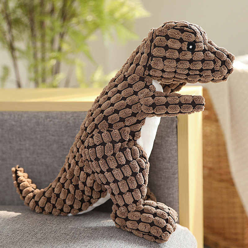Corgi Golden Retriever lindo dinosaurio suministros para mascotas interactivo alivio tapado Juguete de perro transfronterizo sonido de felpa molar resistente a los mordiscos