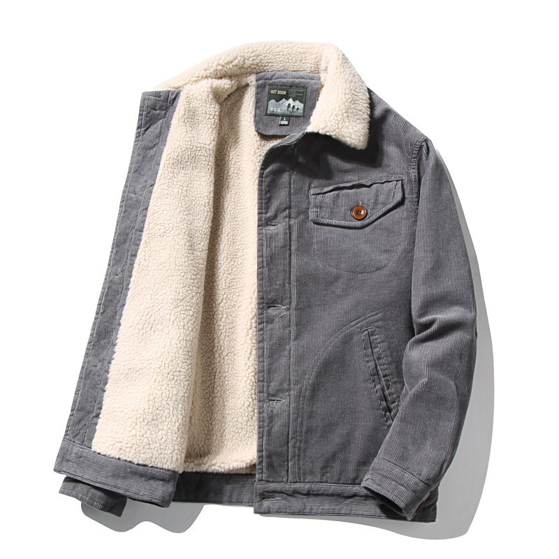 Winter corduroy casual men's jacket