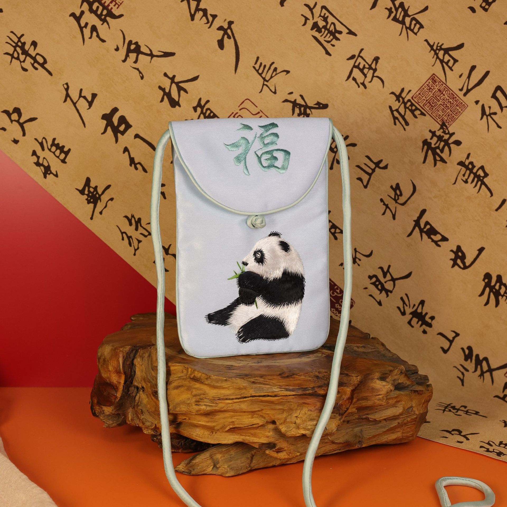 [Pedido al por mayor] Bolso de teléfono móvil bordado de estilo chino Nuevo bolso de teléfono móvil bordado Su de estilo chino Bolso de lona bordado Bolso diagonal
