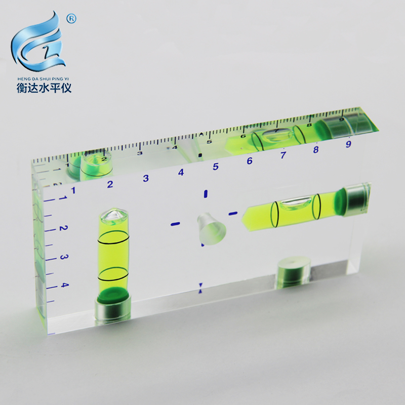 3YV54TF1全透明9513T型水平仪双向一体小型家用水平尺水平泡水准