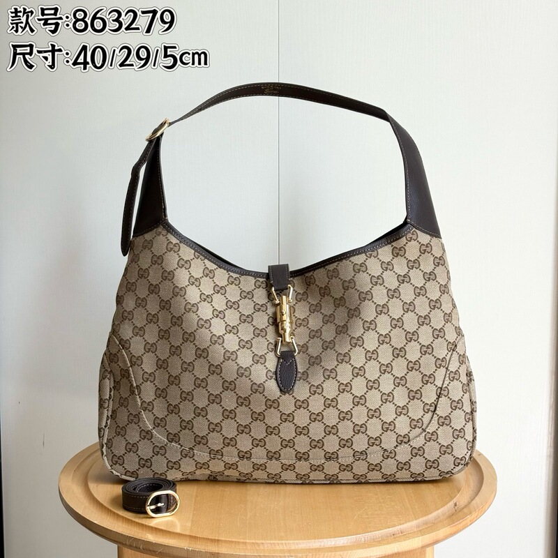 (Guangzhou Cross-Border Original Peite) G-brand 1955 genuine leather saddle bag, high-end Gucci double-G horsebit baguette bag (Guangzhou Cross-Border Original Peite) G-brand 1955 genuine leather saddle bag, high-end Gucci double-G horsebit baguette bag
