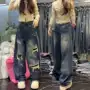 大码宽松新款显瘦牛仔裤