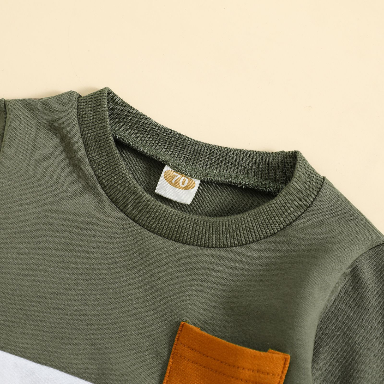 Baby clothing boy's suit Children's new autumn and winter color matching round neck long sleeve pants suit_voghion.com