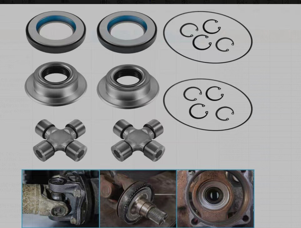 2014835 front axle U-joint kit wheel O-ring dust seal kit compatible with Ford F250