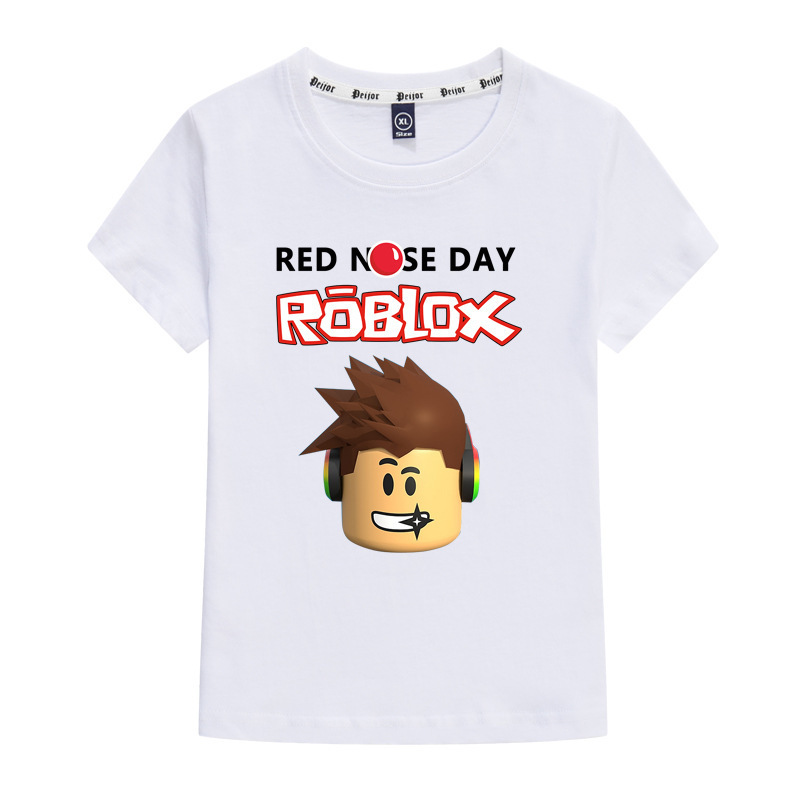 Roblox Cross-Border E-Commerce Foreign Trade Children's Clothing T-Shirt 26-Count Combed Cotton Children's Short-Sleeve Wholesale Dropshipping 7623