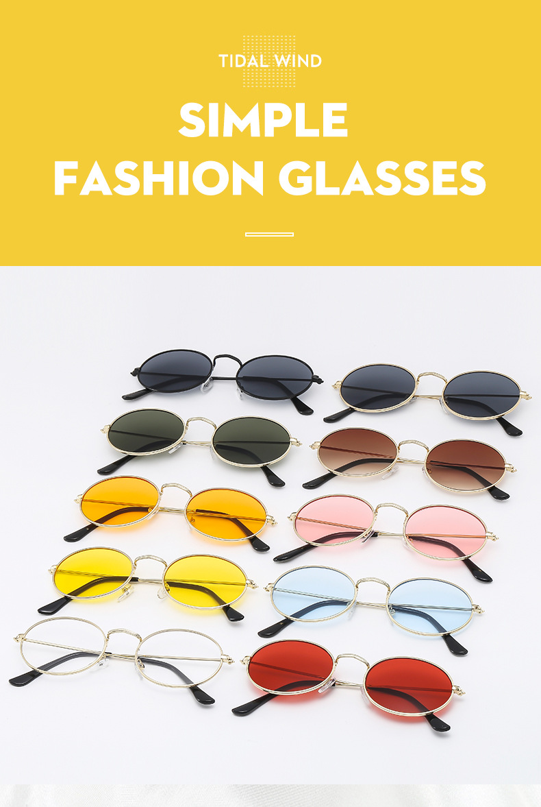 13g Weight Full Frame Glasses Structure Sunglasses Classification PC, UV400 Protection Lens Material Oval Frame Glasses Style Outdoor, Travel Occasion Solid Color Pattern Unisex Gender Streetwear Style Streetwear Solid Color PC UV400 Protection Oval Frame Full Frame Men's Sunglasses 4