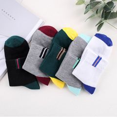 Socks for men Men's mid-calf sports socks deodorant sweat-absorbent breathable solid color adult basketball socks men's socks factory direct sales