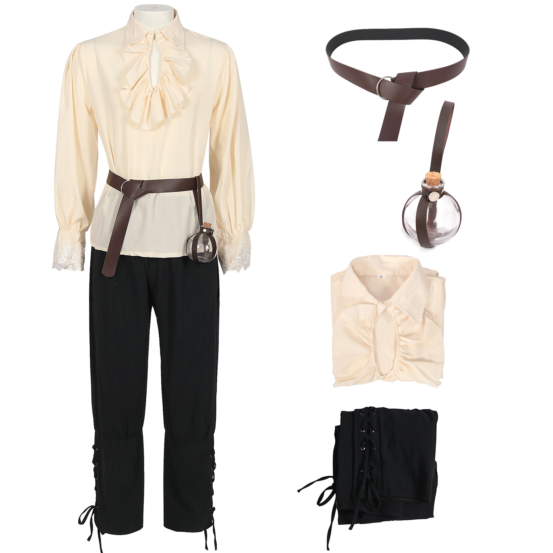 wish亞馬遜中世紀平民服裝成人 文藝復興時期歐洲話劇演出服cos服