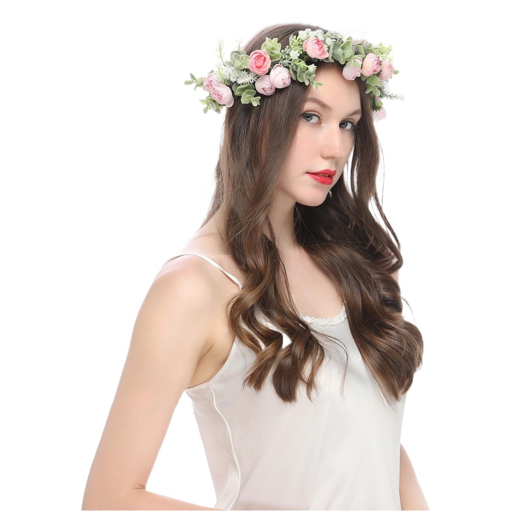 Mori tocado nupcial guirnalda de flores tocado playa vacaciones guirnalda diadema accesorios para el cabello de Europa y América