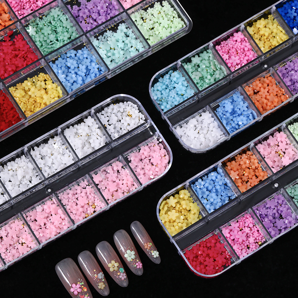 Gemas Planas de Resina para Uñas de Cinco Pétalos Decorativo DIY para Arte de Uñas image 2
