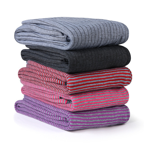 Women's Warm Leggings Cross-border Fleece-lined Autumn Tights Thick Elastic Inner Leggings Striped Warm Leggings Factory Wholesale