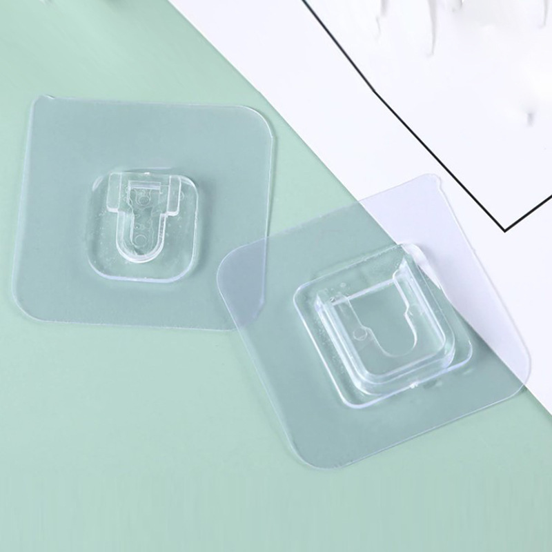 Strong seamless viscose letter buckle wall bathroom kitchen transparent buckle hook sanitary products rack