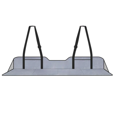 Vehicle-mounted inflatable bed | board, rear seat gap flat