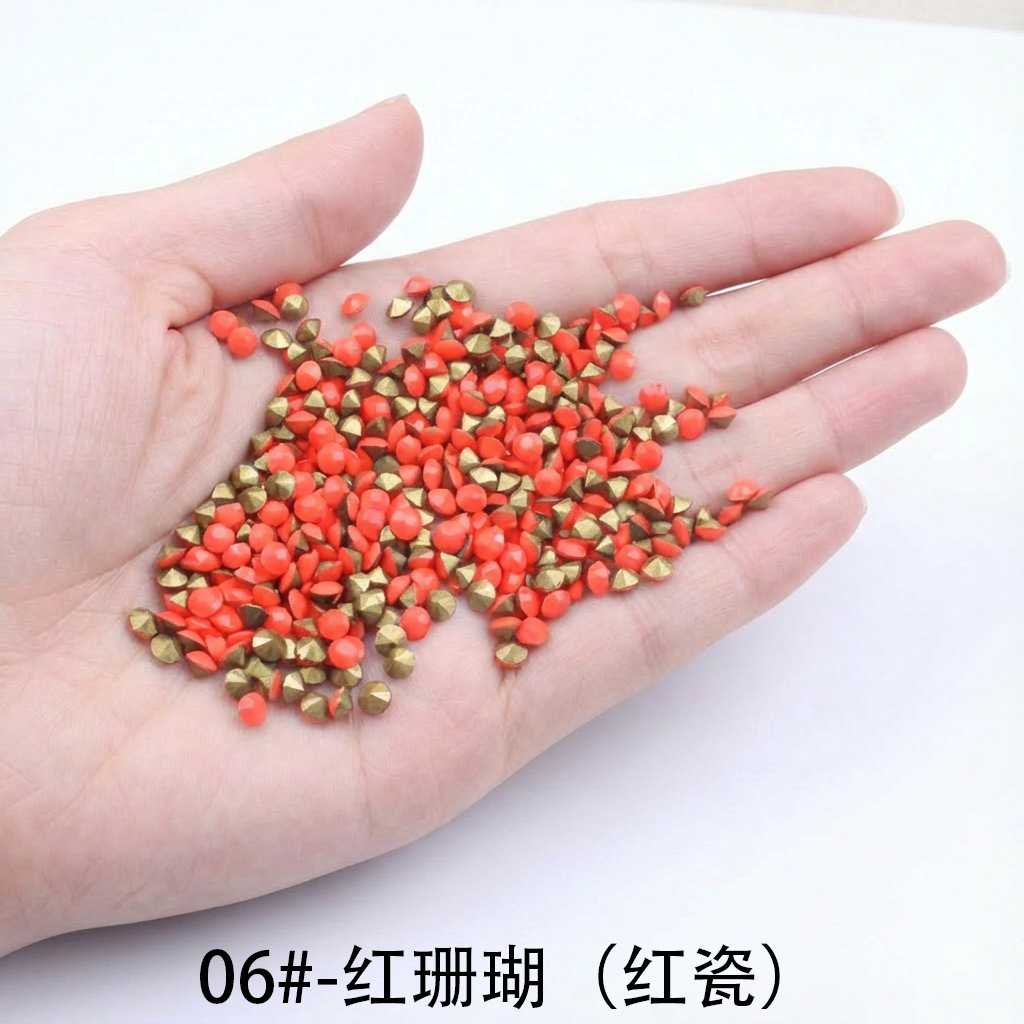 1 # - 6 # taladro de fondo de punta de venta directa fábrica transfronteriza taladro de uñas al por mayor accesorios de joyería DIY color completo