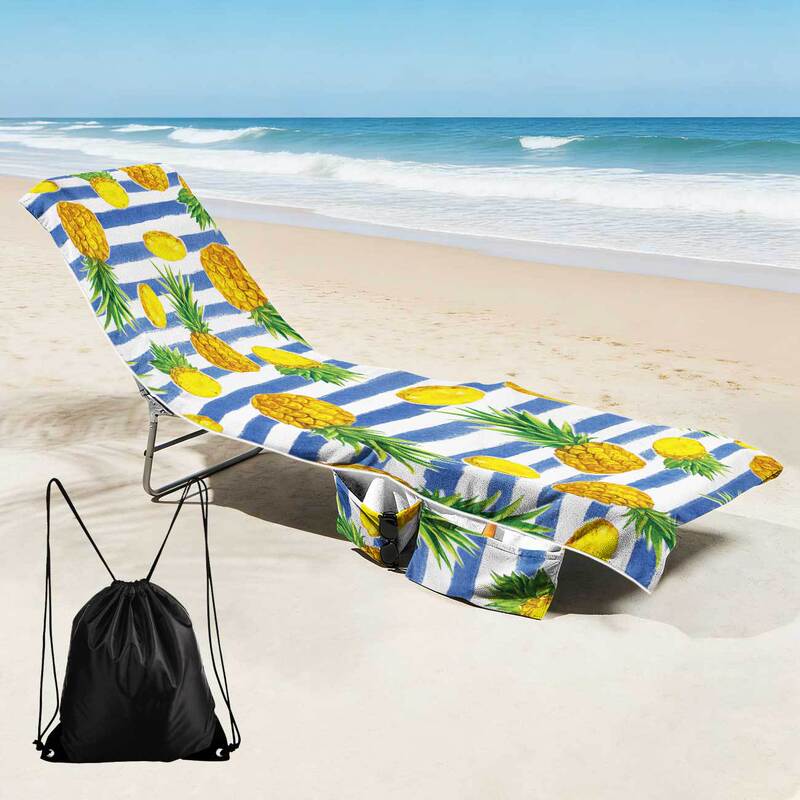 Cross-Border Exclusive Supply of Beach Chair Covers with Storage Pockets, Machine Washable Lounge Chair Covers, and Portable Drawstring Beach Towel 21 Cross-Border Exclusive Supply of Beach Chair Covers with Storage Pockets, Machine Washable Lounge Chair Covers, and Portable Drawstring Beach Towel 21