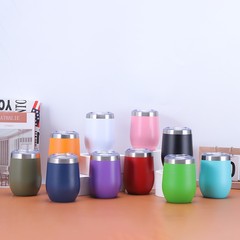 12oz Swig Eggshell Cup Double Layer 304 Stainless Steel Red Wine Glass Vacuum U-Shaped Egg Cup Large Belly Insulated Cup