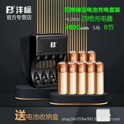 Fengbiao Rechargeable Battery No. 5: Hibrid akkumulyator batareyaları - no-5-2000-ma-battery-84-slot-charger-fb29dc