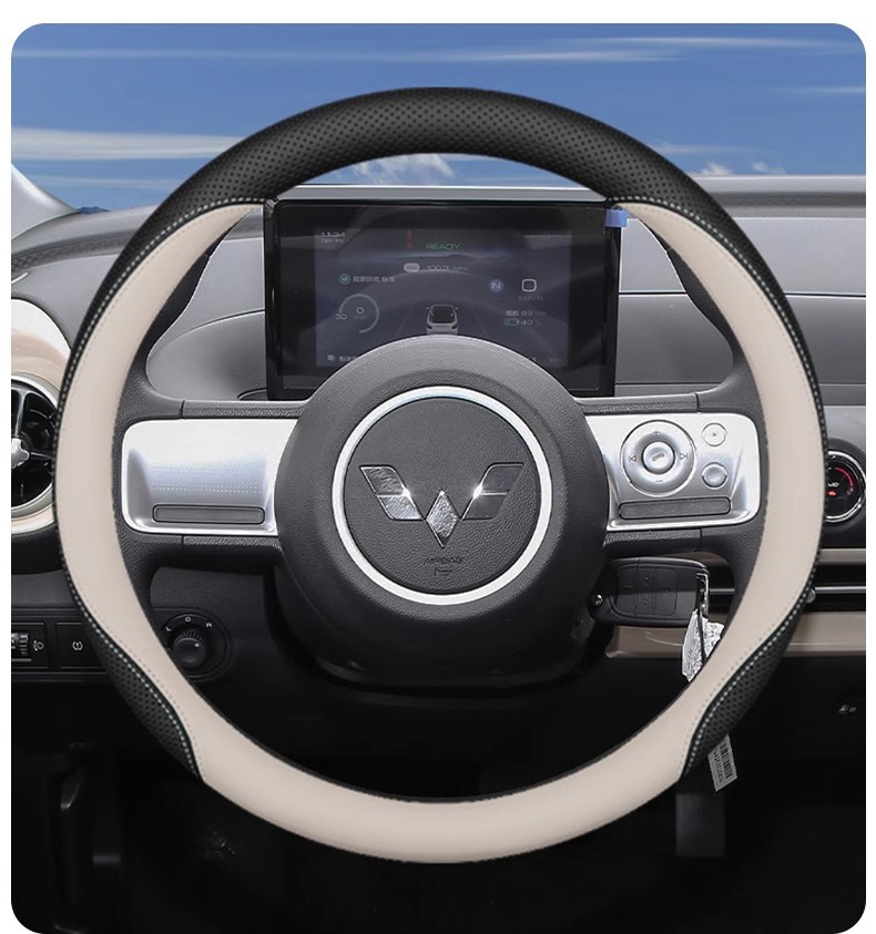 2025 Hongguang Steering Wheel Cover Wuling Mini Four-door Macaron Three-generation Four-season Handicap Cover