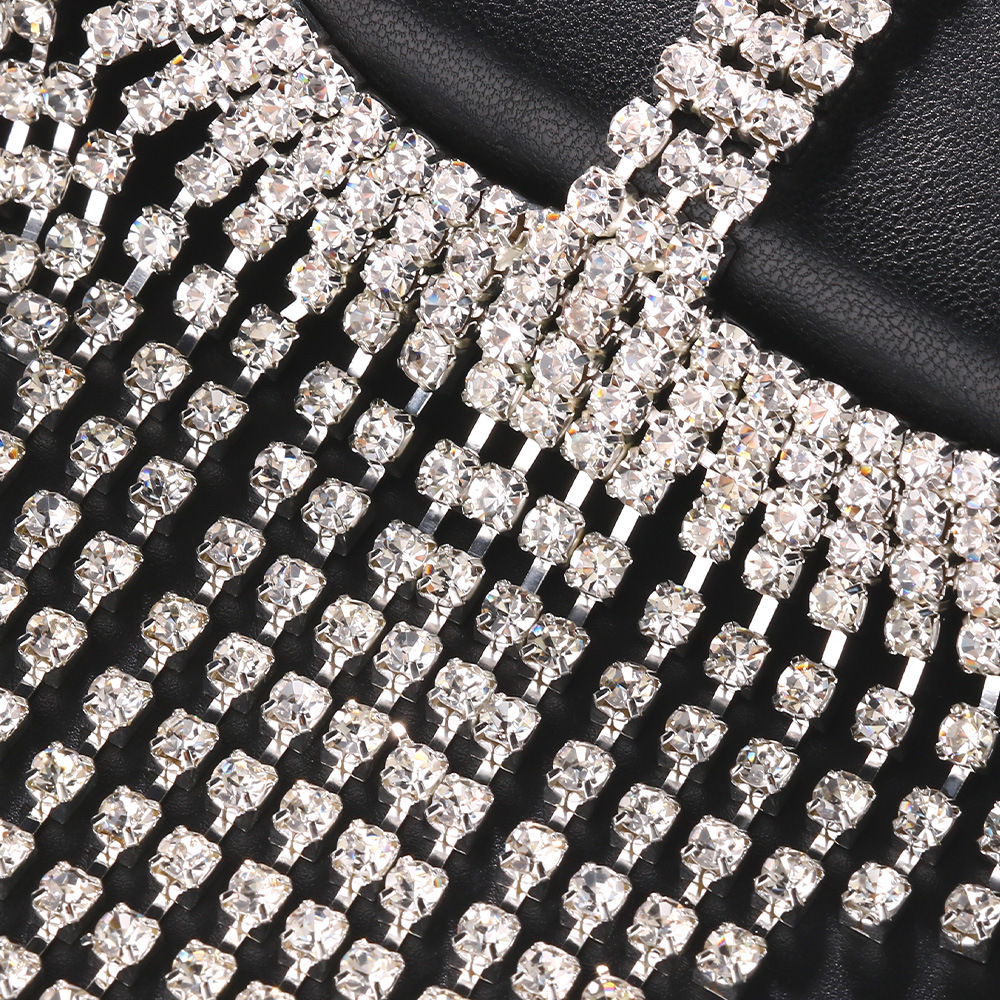 Tendencia transfronteriza rhinestone máscara de la personalidad europea y americana mascarada borla máscara accesorios máscara femenina