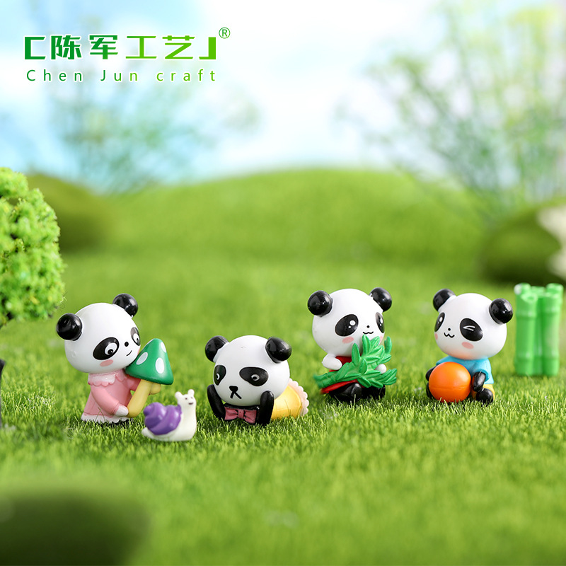 Gấu Beibei & gấu trúc mini, phụ kiện tiểu cảnh trang trí DIY cute (z-CJ-1165)