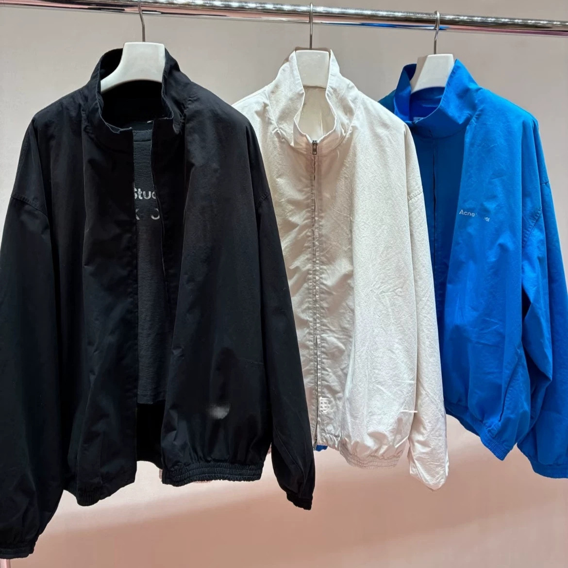 High-quality new 1996 printed retro distressed windbreaker jacket