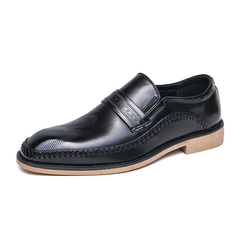 Transfronterizos de gran tamaño casual zapatos de cuero de un pie hombre 2024 primavera y otoño hombre vestido formal de negocios novio y padrino zapatos de boda