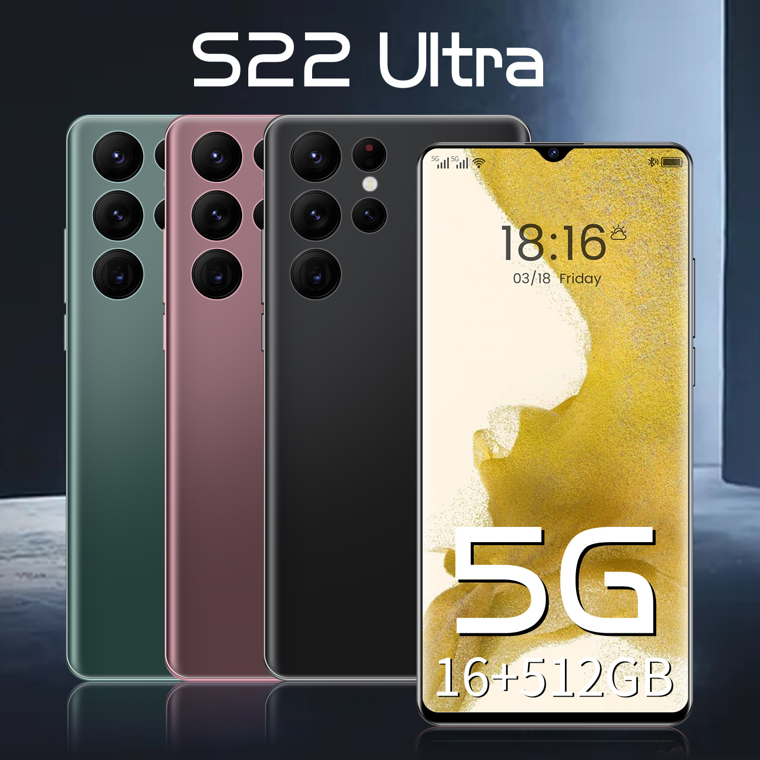 S22U跨境电商新爆款6.7英寸水滴屏安卓智能手机真4G 1+16工厂低价