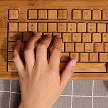 兴文省电礼品楠竹静音键鼠无线鼠标键盘竹品套装创意舒适高颜值