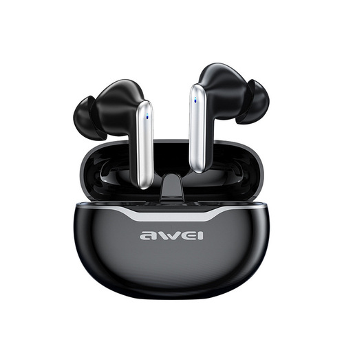 AWEI用维华强北私模跨境TWS耳机 长续航快充游戏蓝牙耳机代发
