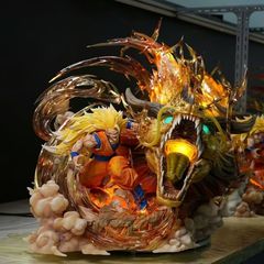 ドラゴンボールの手は竜拳悟空の超三超の試合のデスクトップの置物の卸売りの二次元のアニメの手の模型のドラゴンボールをします。