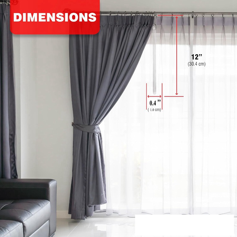 Cross-border 12-inch white curtain rod turner curtain acrylic holder blinds curtain turner