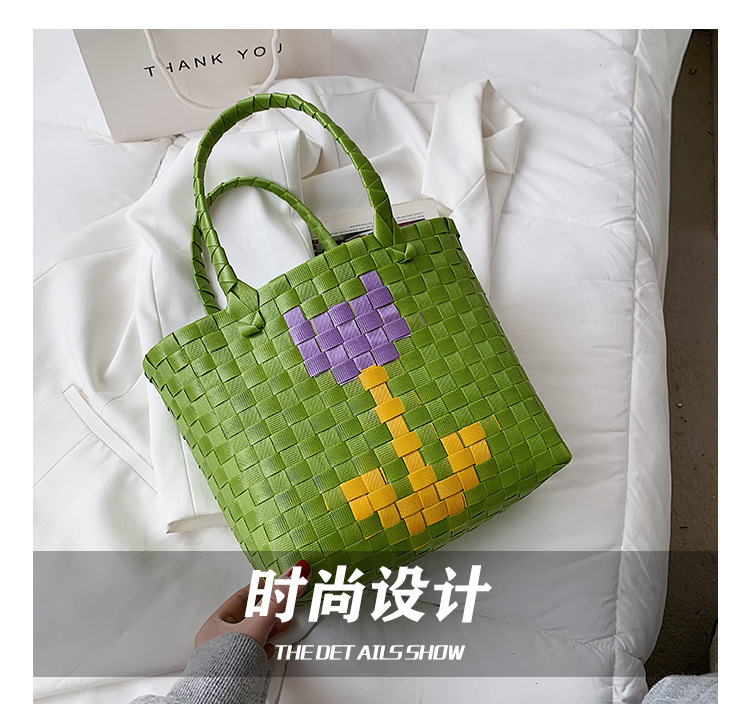 Fashion Woven Flower Portable Bag display picture 35