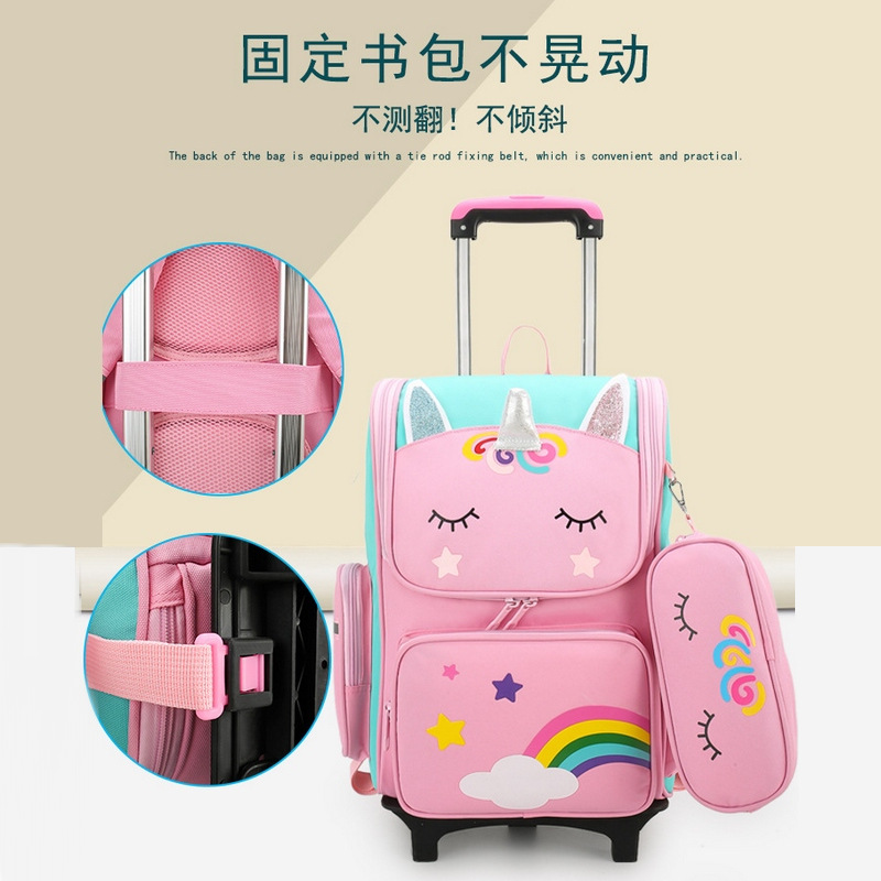 Estudiante de la escuela primaria mochila niños y niñas grado 1-3-6 dibujos animados lindo columna protección impermeable mochila niños mochila