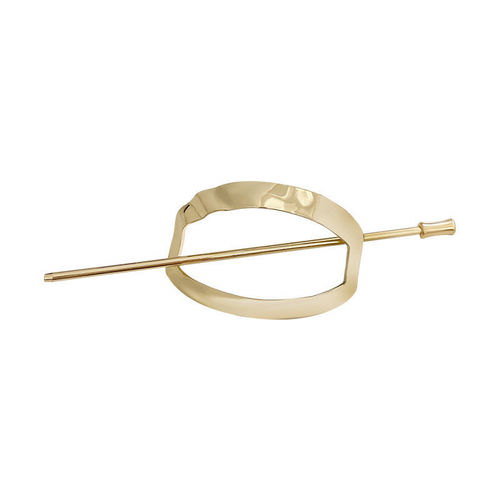 Korean-style geometric metal hairpin with a minimalist, modern, and cool vibe, suitable for updo hairstyles, Japanese temperament, daily use, curved hairpin for women and children.
