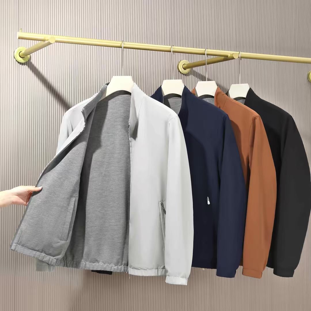 Spring classic elastic men's water repellent double-sided jacket for…