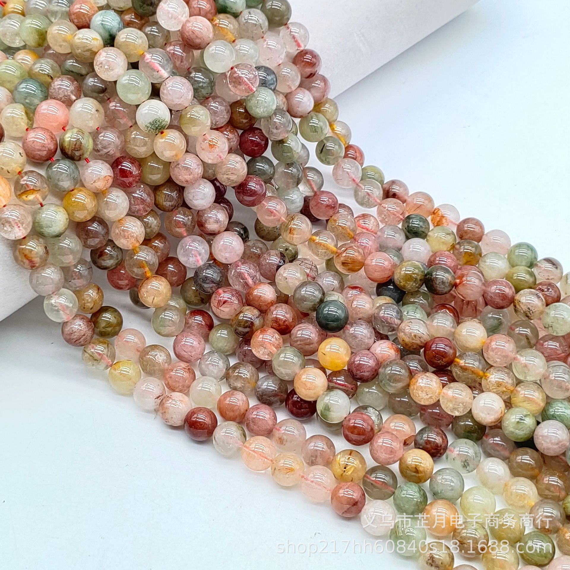 7A Natural Color Crystal Bead Bracelet Semi-Finished Round Beads DIY Jewelry Accessories Factory Wholesale