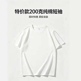 特价款200克精梳纯棉短袖T恤，2XL码145斤到165斤可穿 请速来抢购