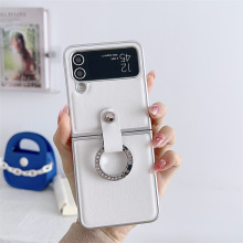 适用三星zflip5手机壳Z Flip4小羊皮肤感OPPO指环扣折叠屏保护套