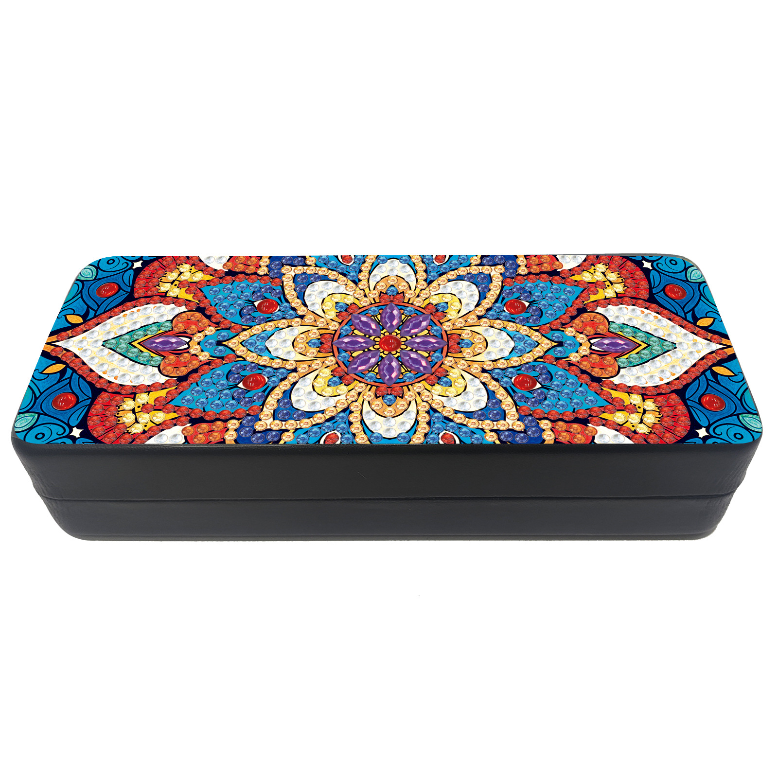 Transfronterizos para pintura de diamantes caja de perímetro hecha a mano DIY puntual pintura pegada caja de regalo dibujos animados 5D caja de gafas almacenamiento