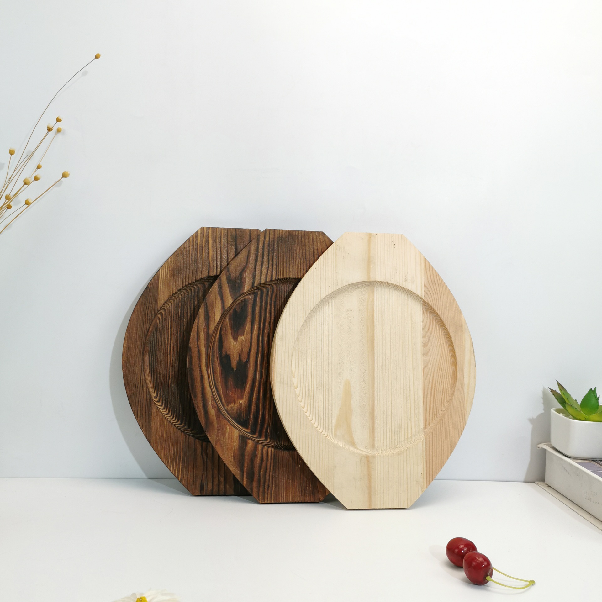 厂家供应木质托盘茶盘 家用托盘 小吃蛋糕烧烤木盘西餐牛排盘