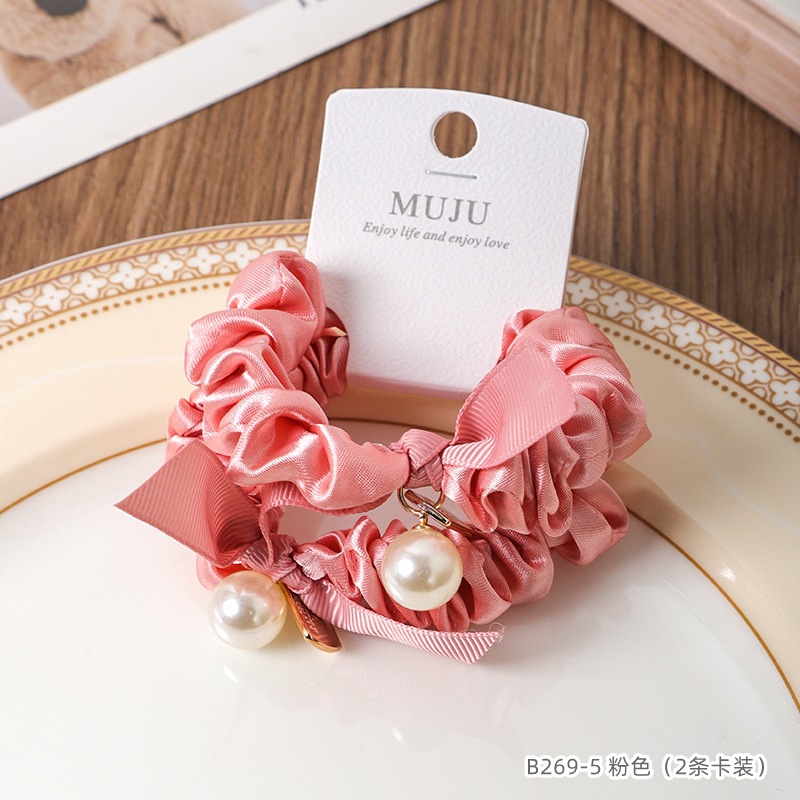 [Carga de tarjeta] sensación de alto nivel coreano de cabello de código de barras de moda de alta elasticidad de cabello anillo de cabello correa de cola de caballo