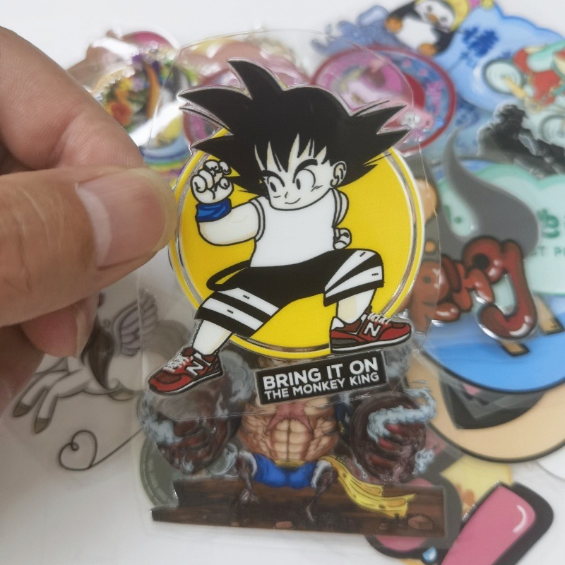 クリスタルラベル UV 転写ステッカーカスタム漫画アニメーションハンドブックステッカー剥離フィルム残り文字商標ロゴ透明ラベル|undefined