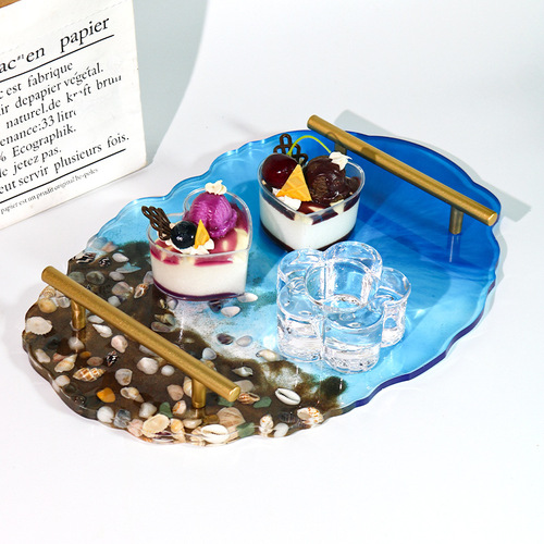 Proud diy glue mold oval irregular tray silicone mold storage dinner plate cross-border exclusive supply