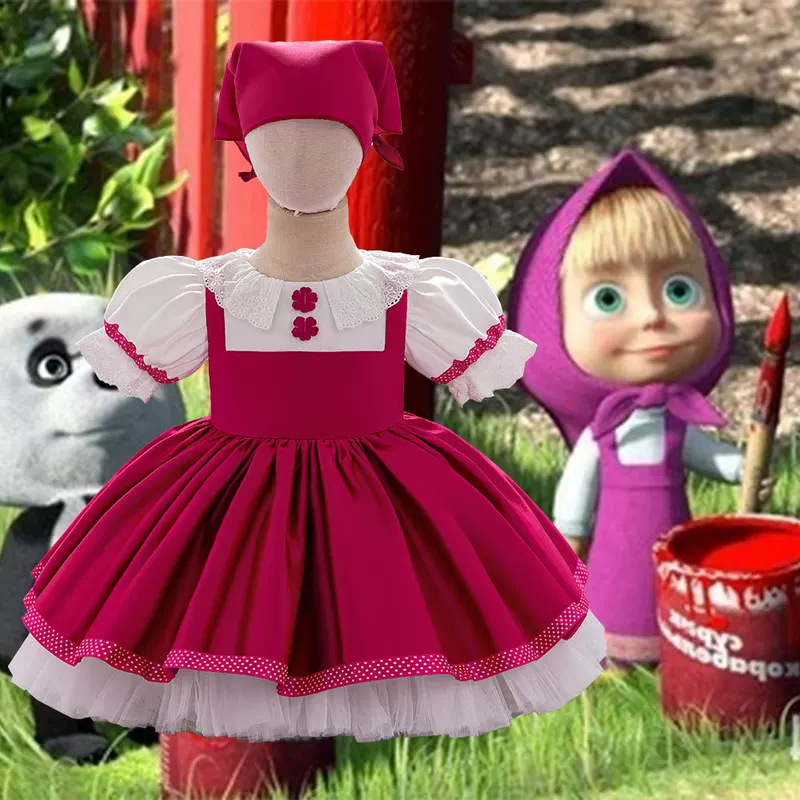 Dress, set, girl's skirt, small princess costume, cosplay