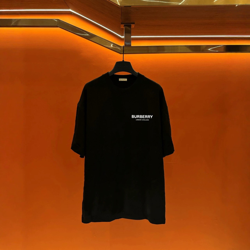 The First Choice for Cross-Border Shopping: Burberry Authentic Version 280g Heavyweight Short-Sleeve Shirt, Unisex