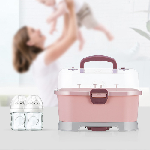 Baby bottle storage box portable portable baby milk powder box children dustproof drying rack factory wholesale